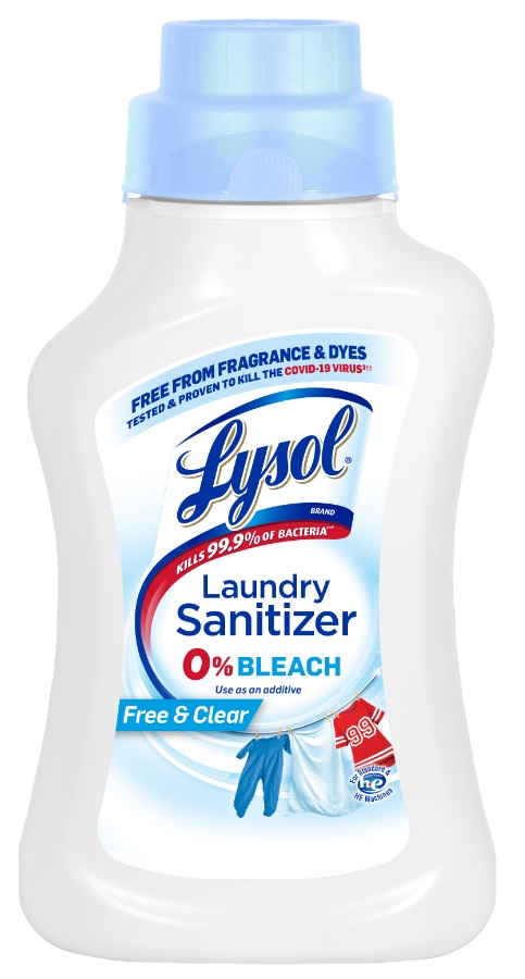 LYSOL LAUNDRY SANITIZER FREE & CLEAR 90 OZ 4/CS - Tagged Gloves